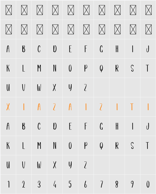 Designer Creative 字符映射表