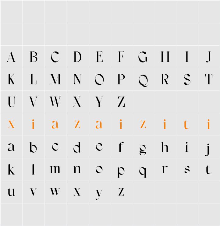 Geryn Demo 字符映射表