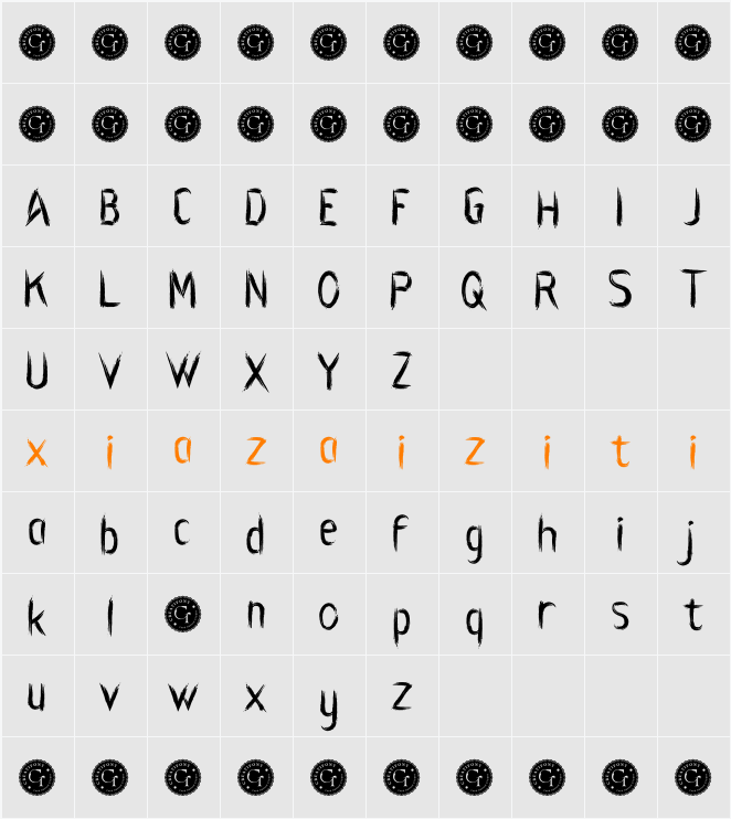 CF Brooshy 字符映射表