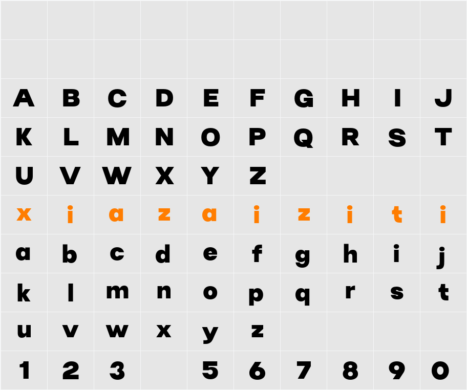 Candu 字符映射表