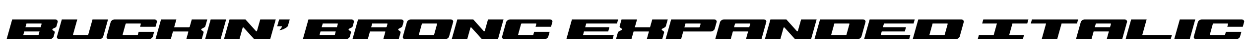 Buckin' Bronc Expanded Italic