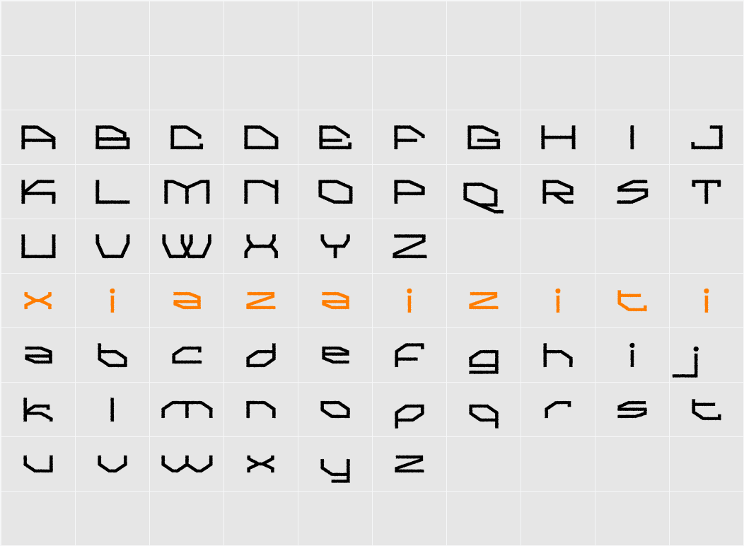Gefalent Rough Demo 字符映射表