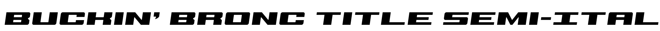 Buckin' Bronc Title Semi-Ital