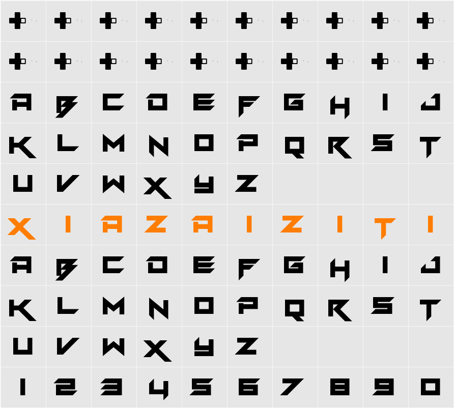 Deadknight 字符映射表