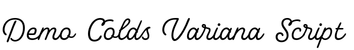 Demo Colds Variana Script