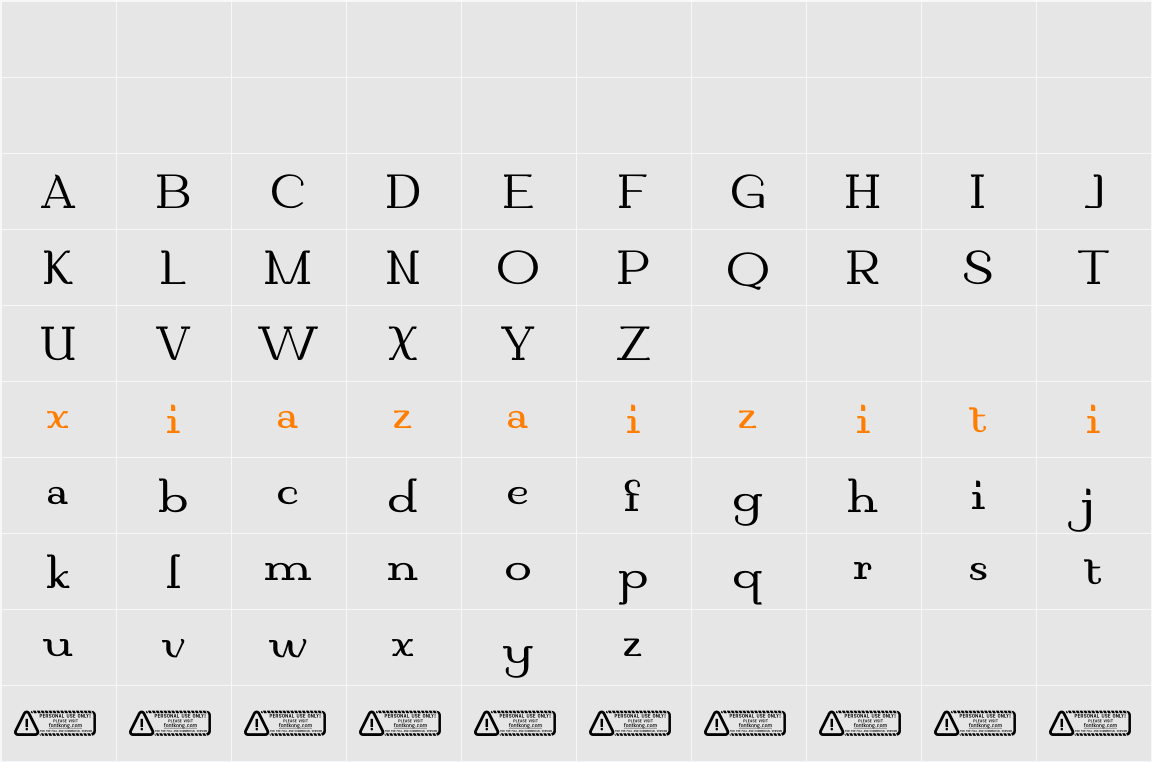 Cemora PERSONAL USE ONLY! 字符映射表