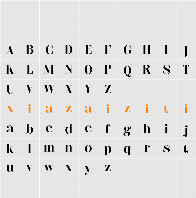 CS Nolan Demo 字符映射表