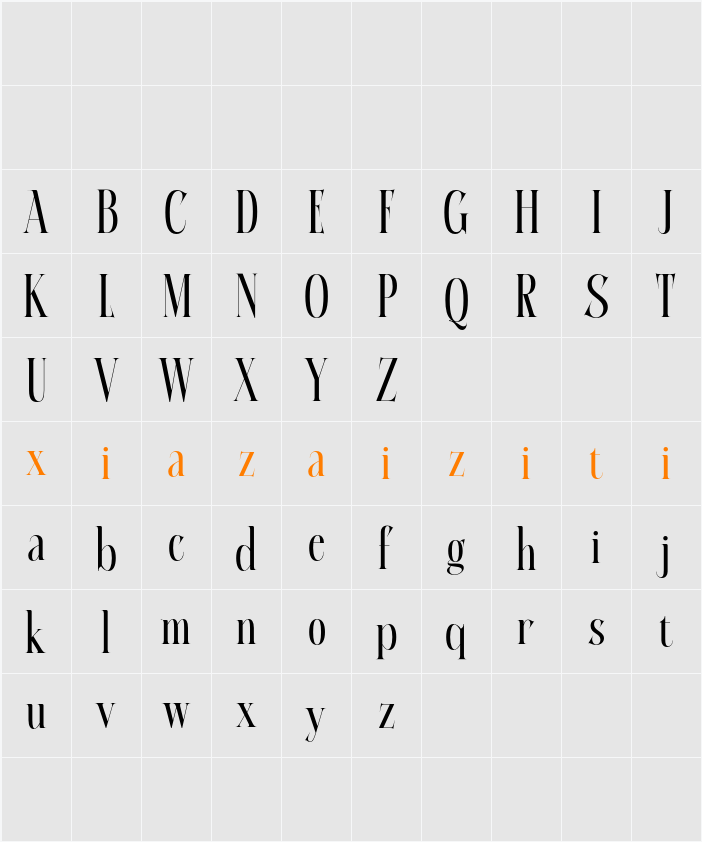 Calben Demo 字符映射表