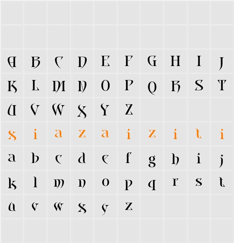 CS Magix Demo 字符映射表