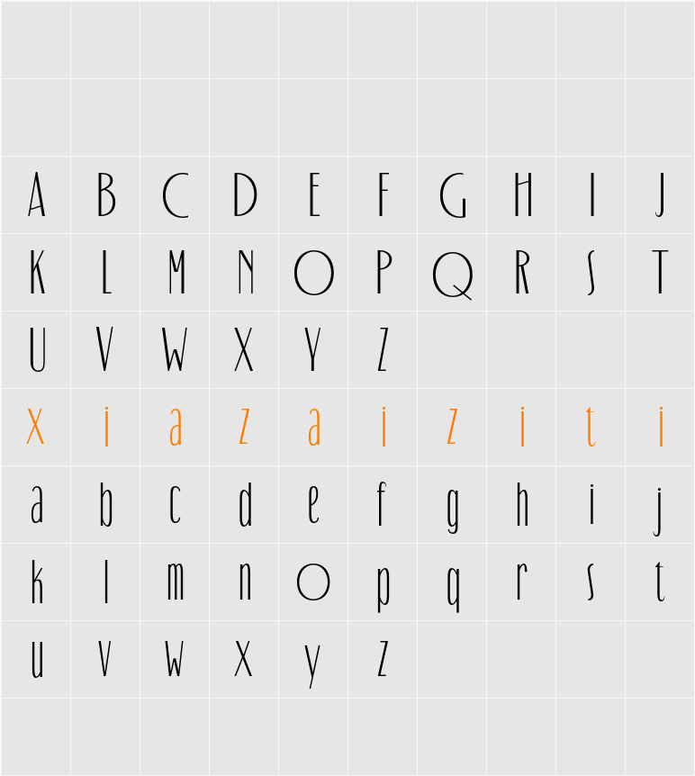 Folime Demo 字符映射表