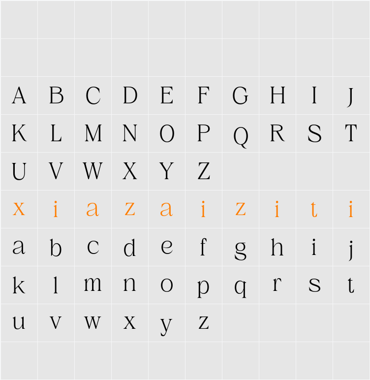 CS Castle Demo 字符映射表
