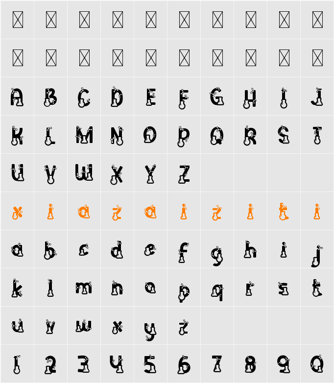 Clever Science Tube 字符映射表