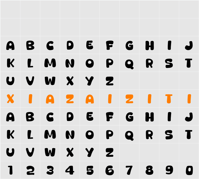 Dodol Sabang 字符映射表
