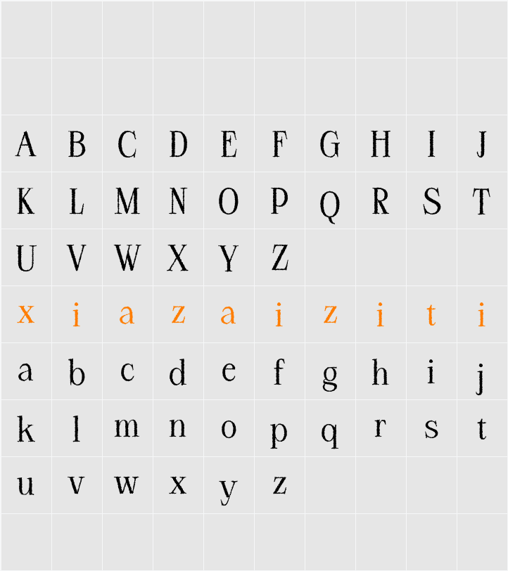 Clevon Rough Demo 字符映射表