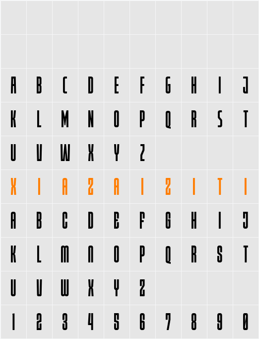 Demo Brickers 字符映射表