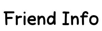 Friend Info 字体预览图