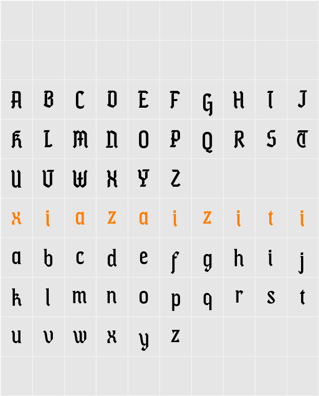 CS Algert Demo 字符映射表