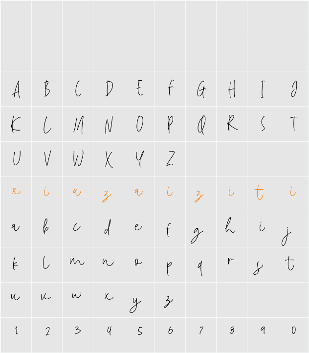 Demo Blind Ambition 字符映射表