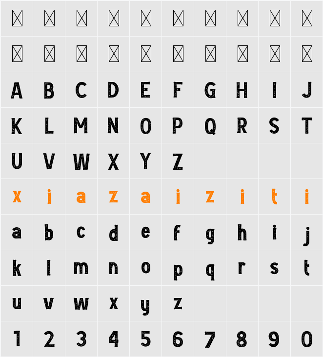 Burgs Texture 字符映射表