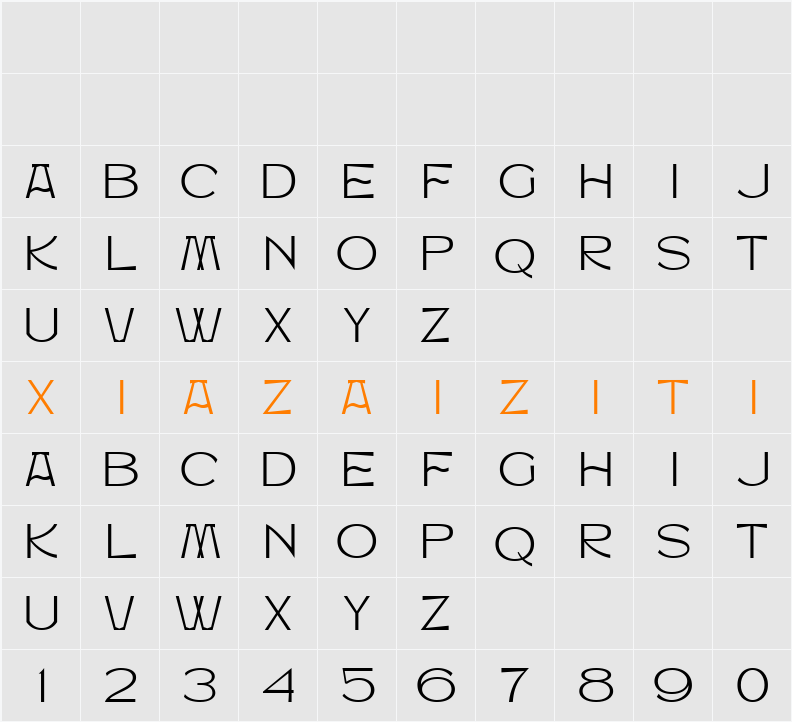 Demo Nefertari 字符映射表