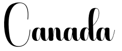 Canada 字体预览图