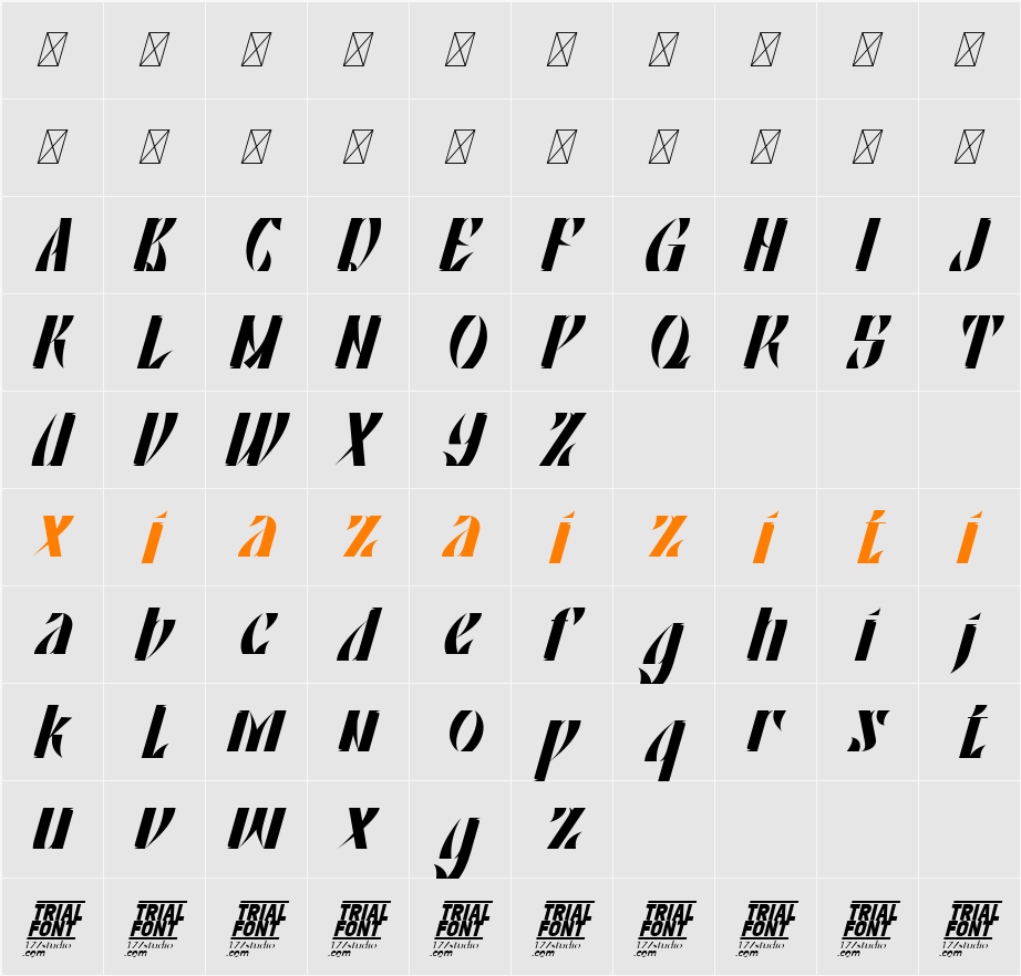 Constantly Challenged Demo 字符映射表