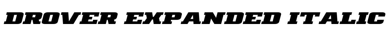 Drover Expanded Italic