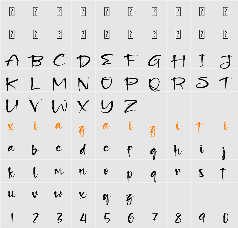 Claifoyant Rutermille 字符映射表