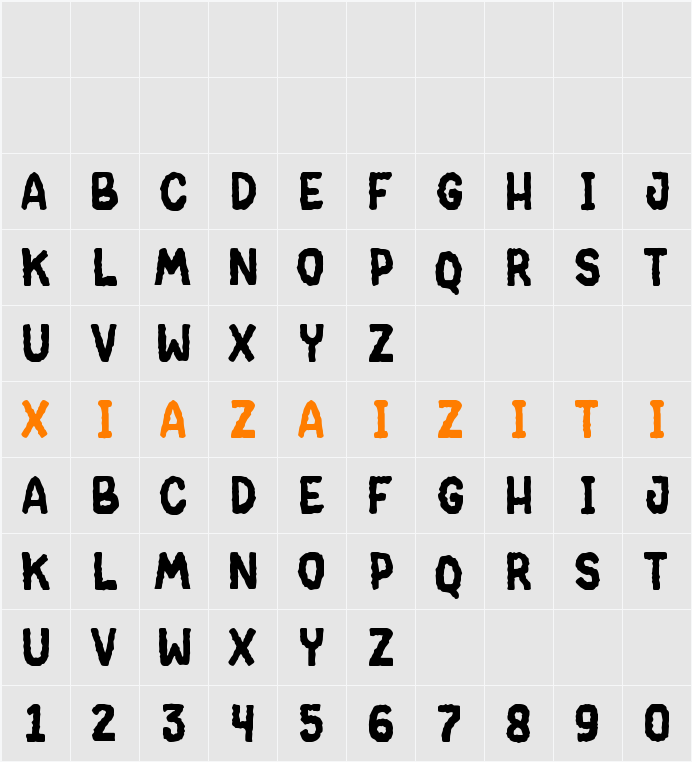 Candy Cloud 字符映射表