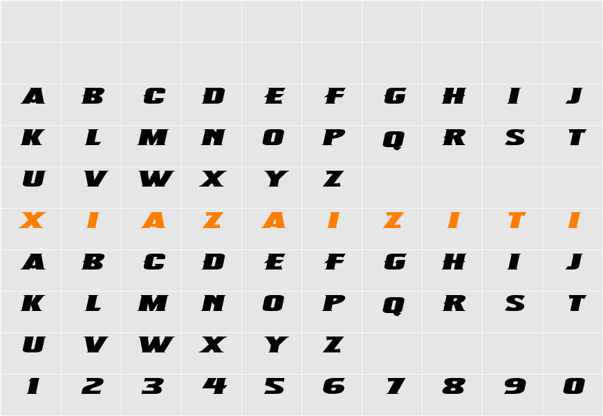 Fantasy Battles 字符映射表