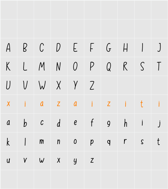 Floure 字符映射表