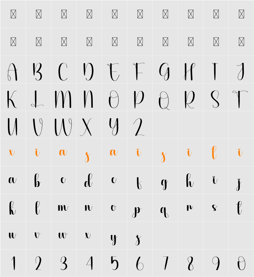 Bushy 字符映射表