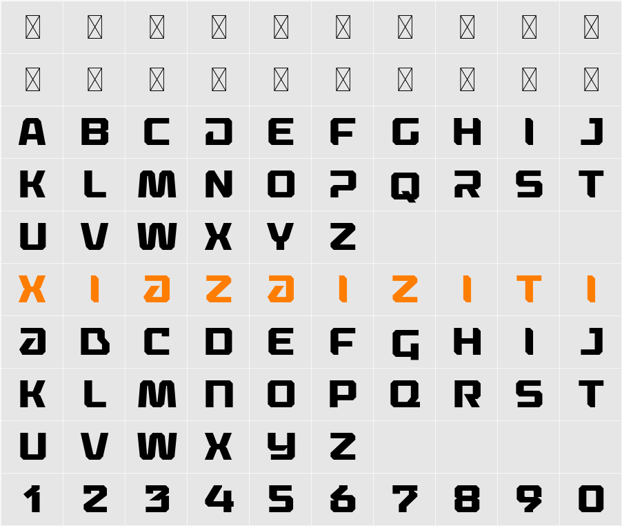 Cyberank 字符映射表
