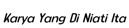 Karya Yang Di Niati Ita