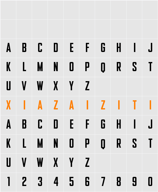 Gemsbuck 04 Black 字符映射表