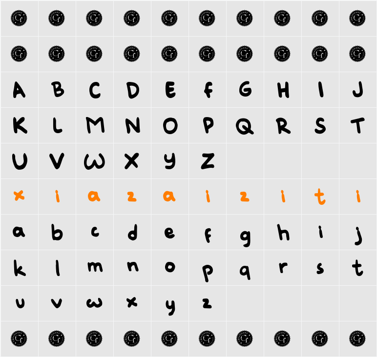 CF Sulo Demo 字符映射表