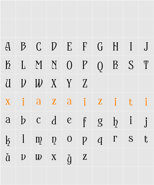 CS Arcane Demo 字符映射表