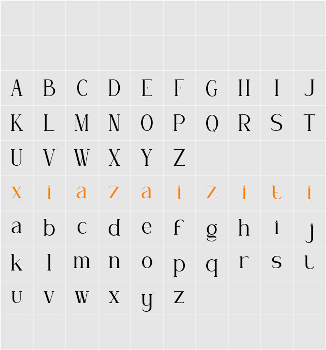 Geogira 字符映射表