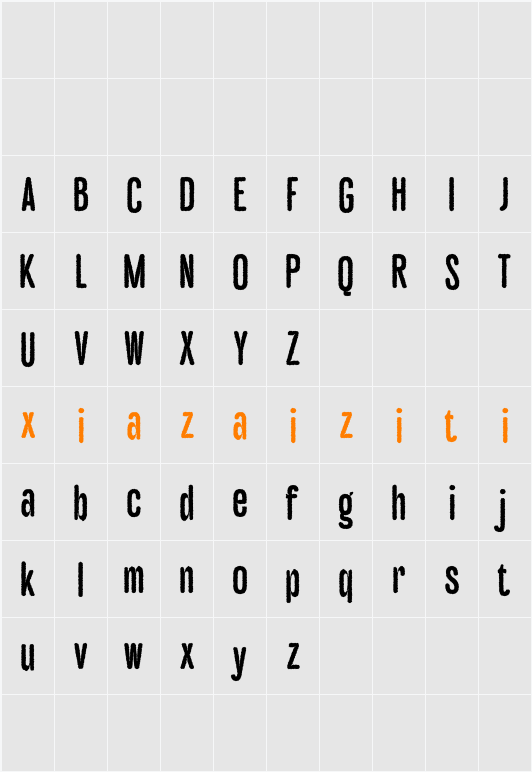 Galber Rounded Rough Demo 字符映射表