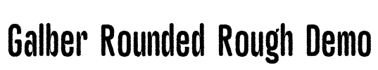 Galber Rounded Rough Demo 字体预览图