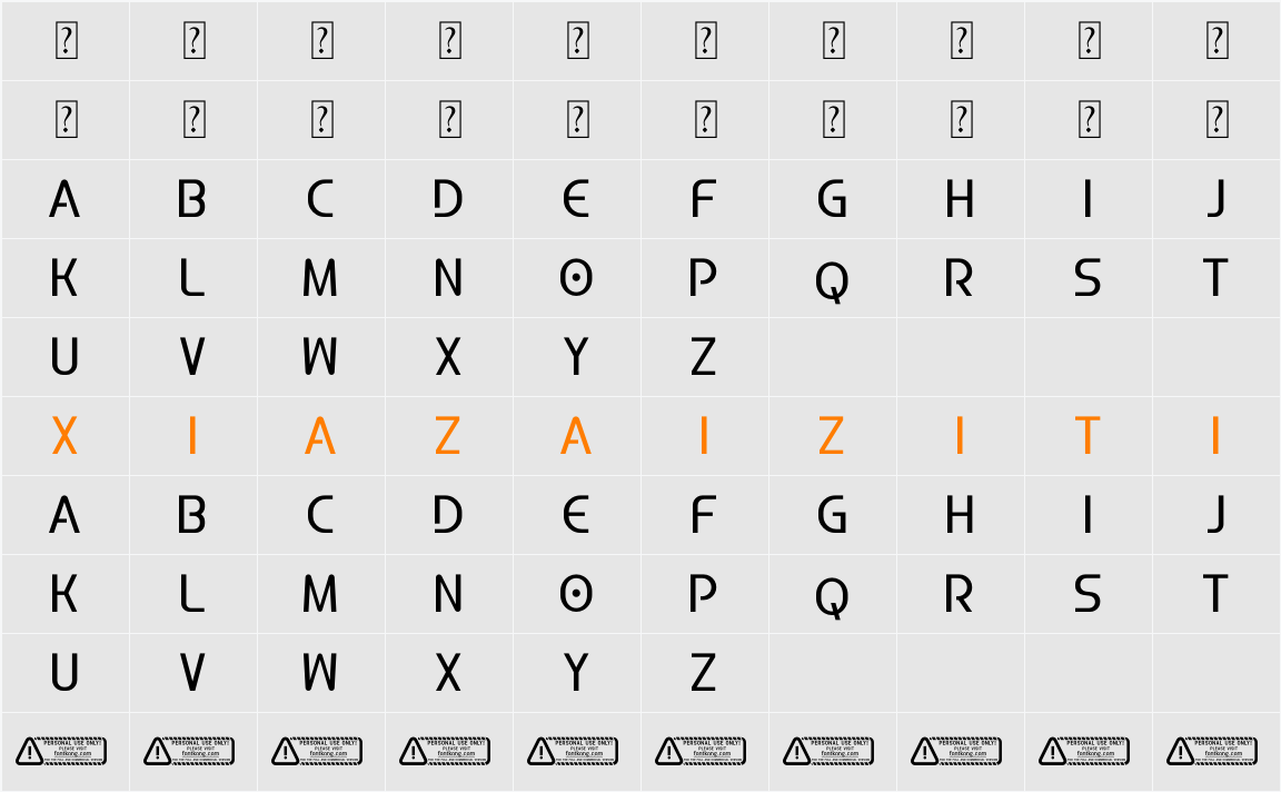 Couplin PERSONAL USE ONLY! 字符映射表