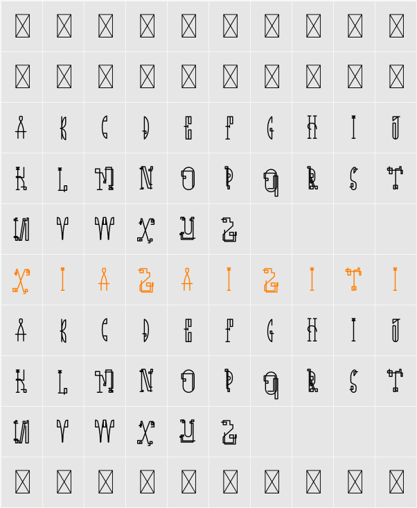Eazy Ways 字符映射表