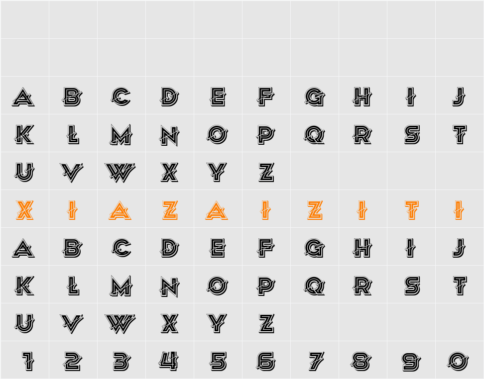 Buka 字符映射表