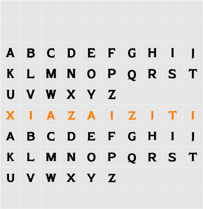 Broide Rough Demo 字符映射表