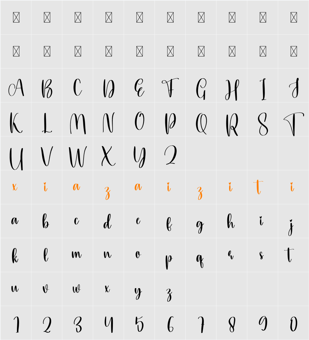 Delft 字符映射表