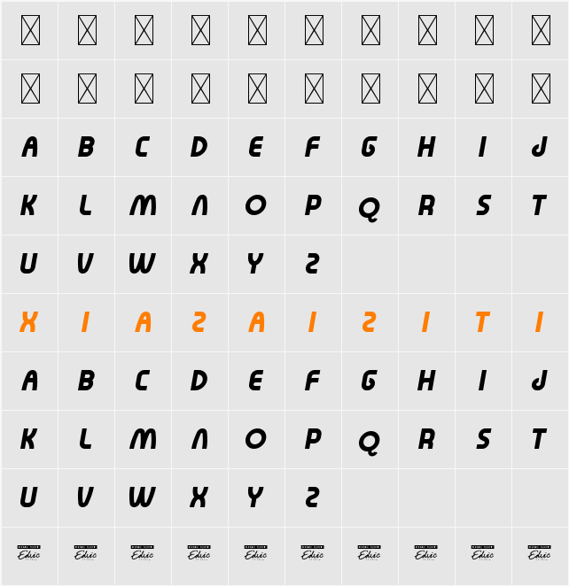 DreamSwipeDemo 字符映射表