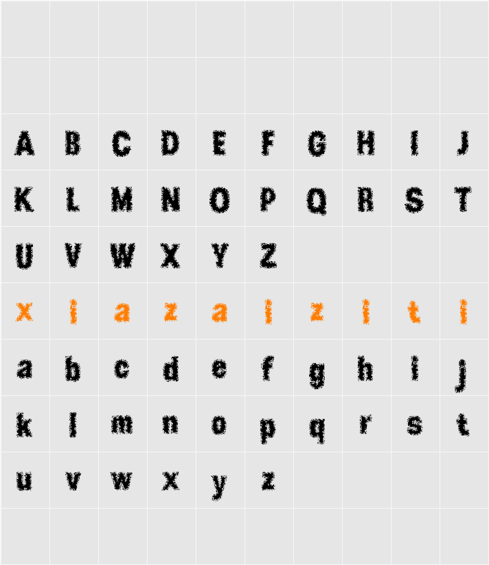 Demine Unfocus Demo 字符映射表