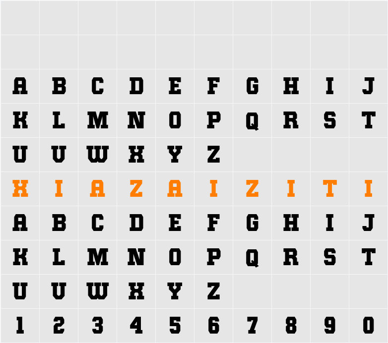 Demo Power Beast 字符映射表