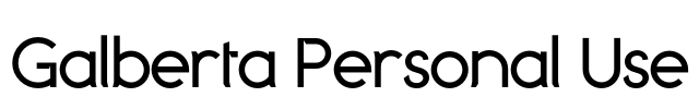 Galberta Personal Use 字体预览图