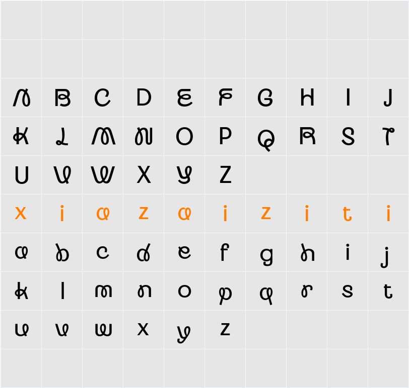 CS Belia Demo 字符映射表